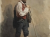 Брюллов П.А. - Мужская фигура в шляпе и пальто