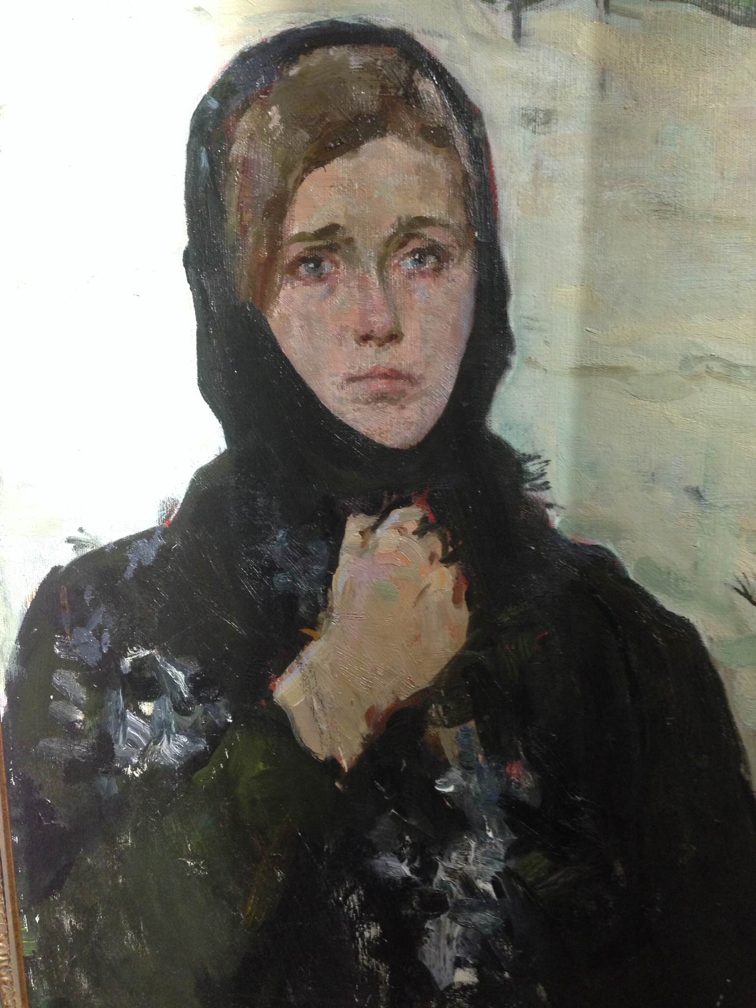 Портрет женщины. Ленинградка. 1942 год. Холст, масло.